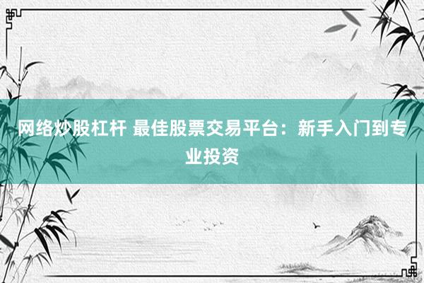 网络炒股杠杆 最佳股票交易平台：新手入门到专业投资