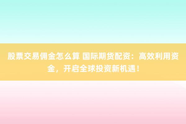 股票交易佣金怎么算 国际期货配资：高效利用资金，开启全球投资新机遇！