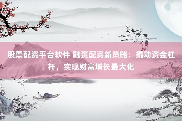 股票配资平台软件 融资配资新策略：撬动资金杠杆，实现财富增长最大化