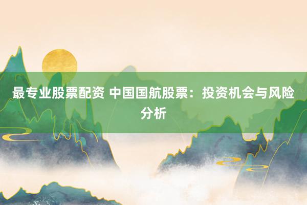 最专业股票配资 中国国航股票：投资机会与风险分析
