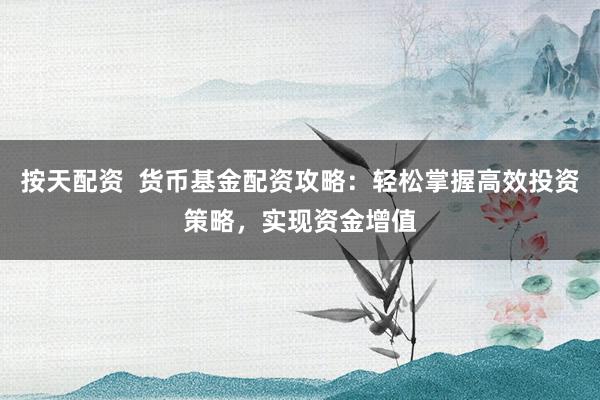 按天配资  货币基金配资攻略：轻松掌握高效投资策略，实现资金增值