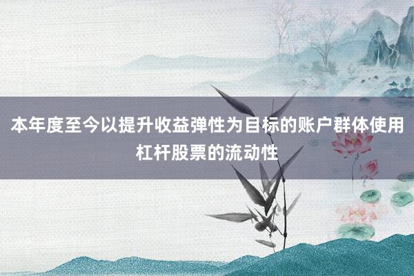 本年度至今以提升收益弹性为目标的账户群体使用杠杆股票的流动性