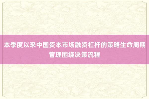 本季度以来中国资本市场融资杠杆的策略生命周期管理围绕决策流程